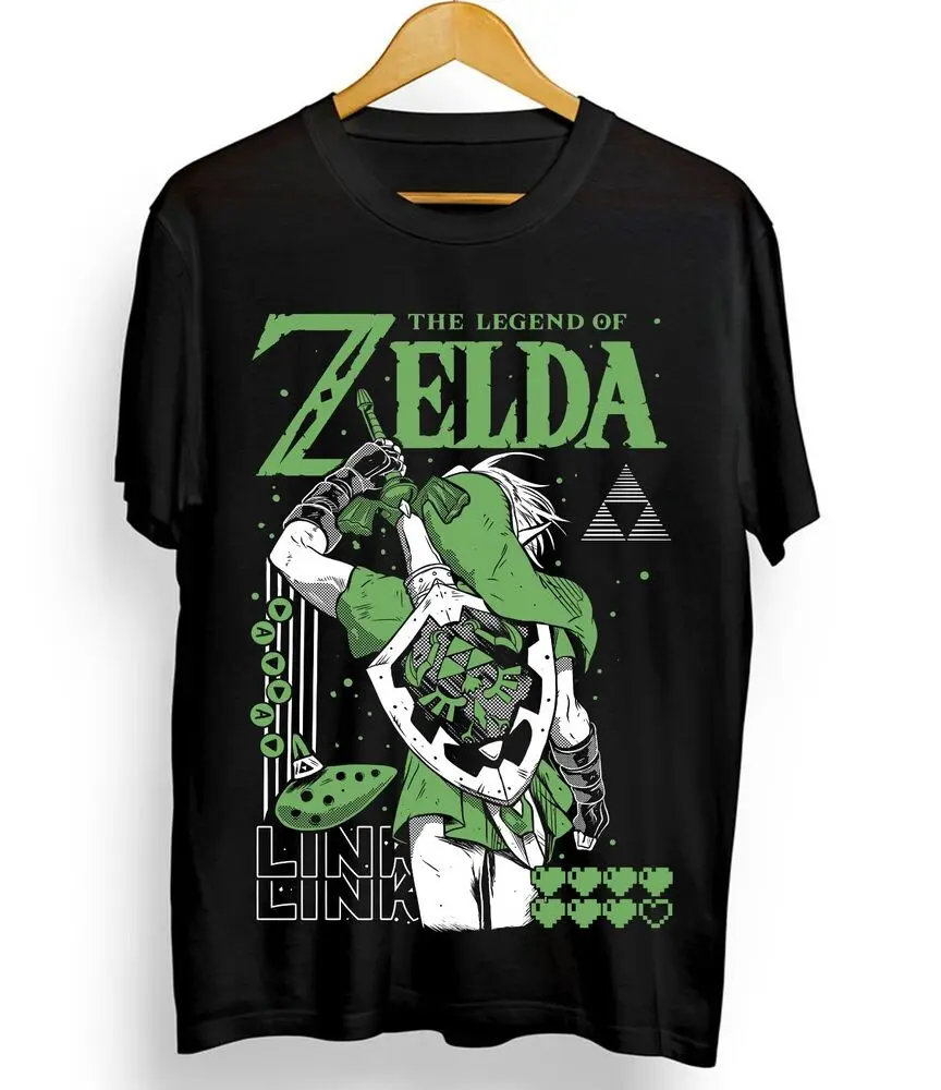 The Legend of  T-shirt Link To The Past Funny Anime Black Shirt All Size