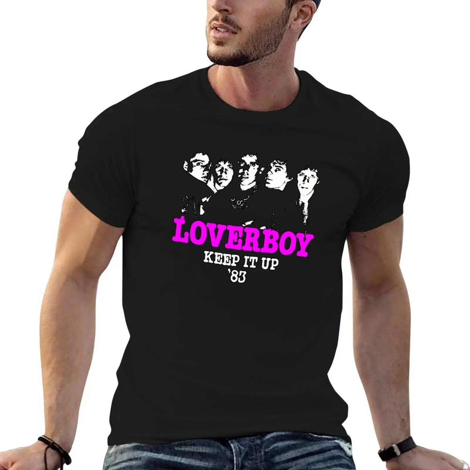

loverboy keep it up 83 T-Shirt man t shirt cotton t shirts for man graphic tees T-Shirt