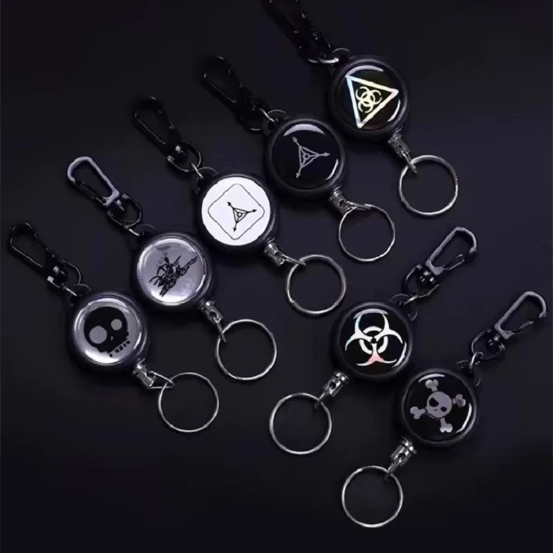 

5pcs Retractable Key Rings Portable Steel Wire KeyChains For Men Women Outdoor Camping Key Buckles Spring Back Keys Holder