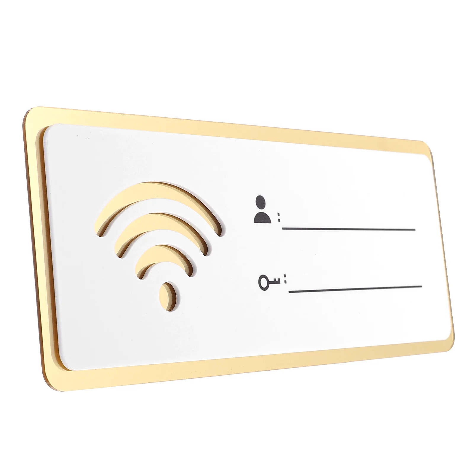 Wifi Sign Wireless Network Acrylic Wall Password Stickers Signs Account and Signage Reminder Wooden