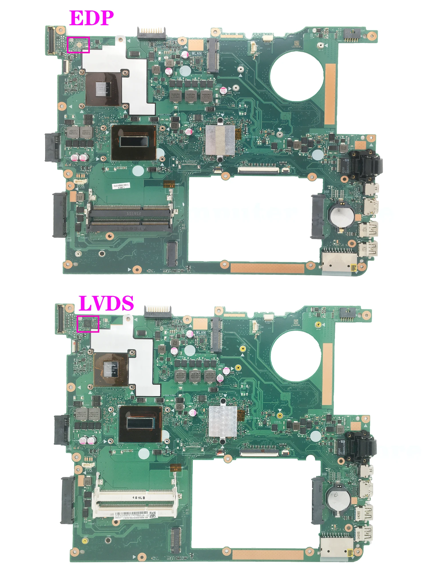 Imagem -02 - Placa-mãe Portátil para Asus N751jk N751j N751jm N751jx Notebook Mainboard I74720hq 4710hq Gtx850m Gtx950m Edp Lvds