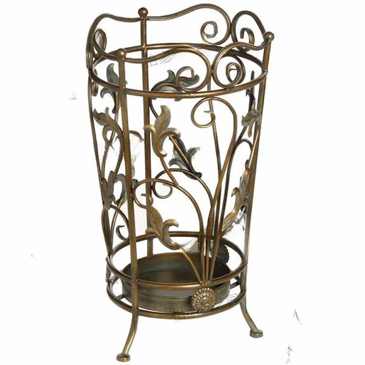 

Popular European-style wrought iron umbrella rack storage barrel household hotels, shopping malls and clothing stores universal