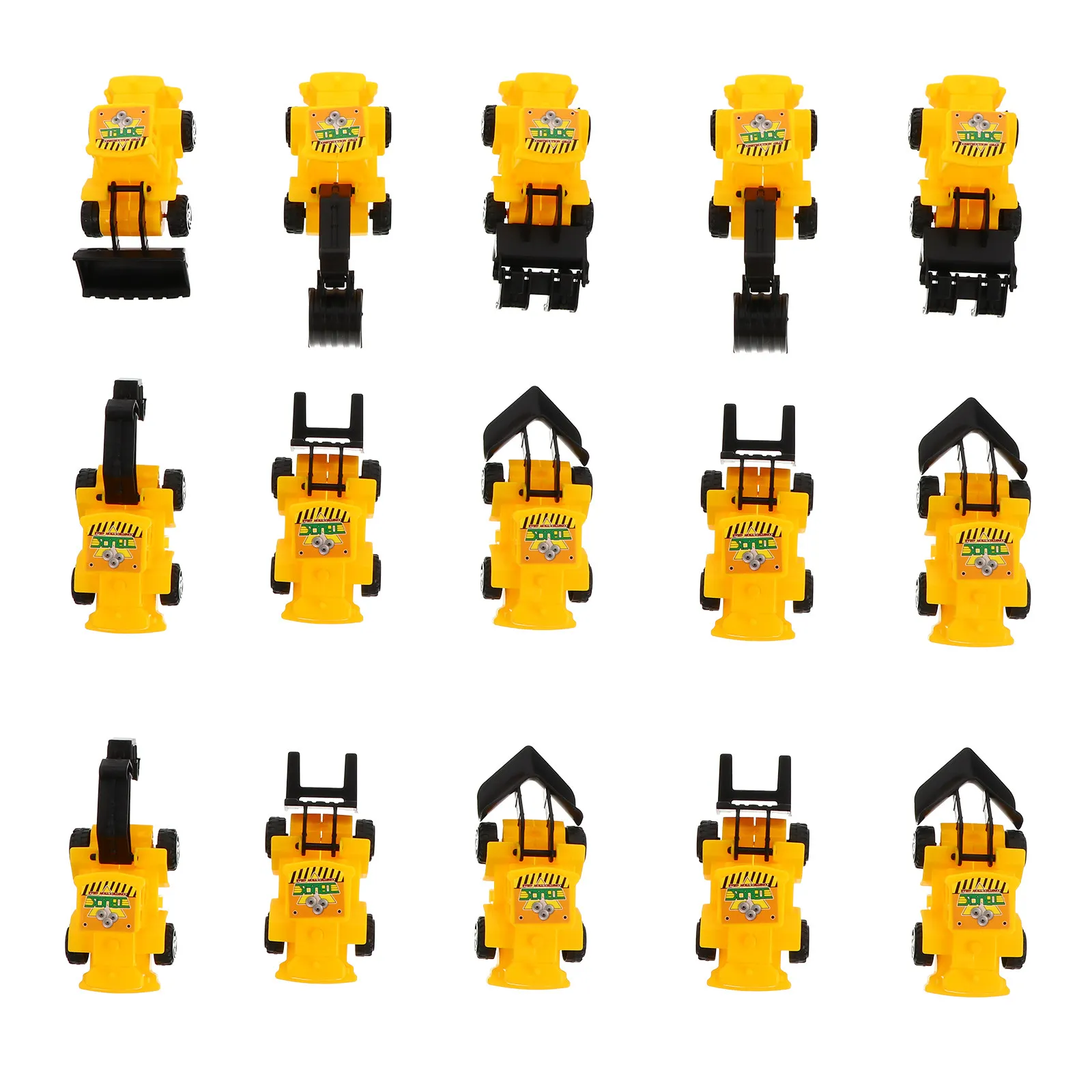24Pcs Mini Excavator Construction Vehicle Set Swing Trucks for Cake Decoration Birthday Party Decor Collection
