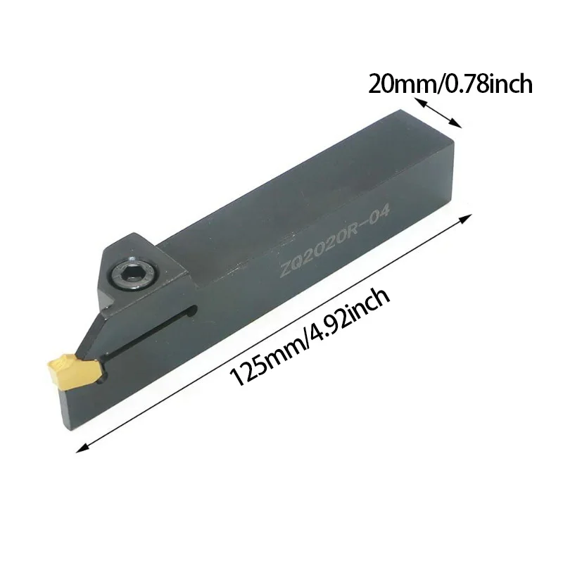 CNC Lathe Grooving Tool ZQ2020R-04 SP400 Insert External Turning Steel Casting Hardness Wear Resistant