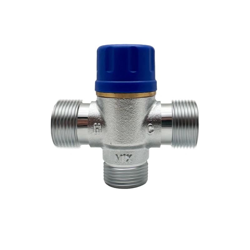 All-copper automatic solar thermostatic switching valve Xiaochubao water heater zero cold water steering valve 4 points 6 points