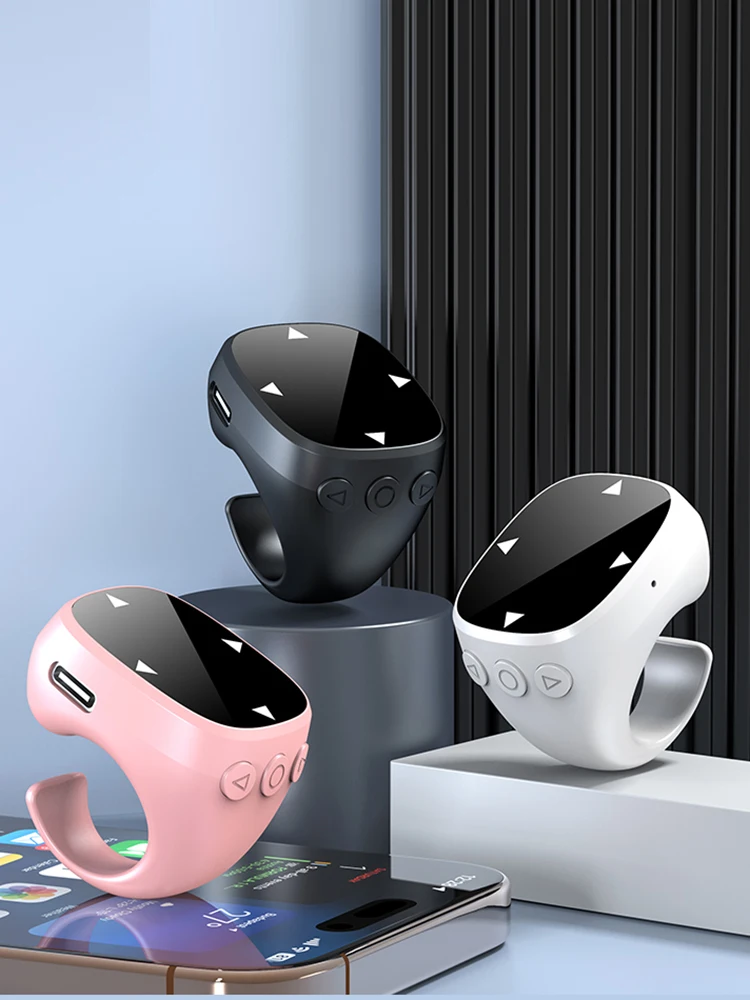 For  Scrolling Ring Bluetooth-Compatible 5.3 Fingertip Wireless Remote Control Mobile Phone Video Remote for iPhone Xiaomi