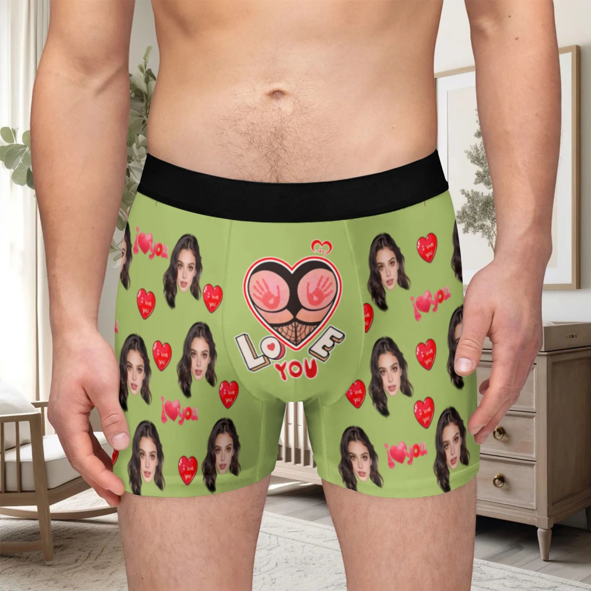 Personalized facial photo customization flat underwear customization men's Valentine's Day gift for husband gift for father