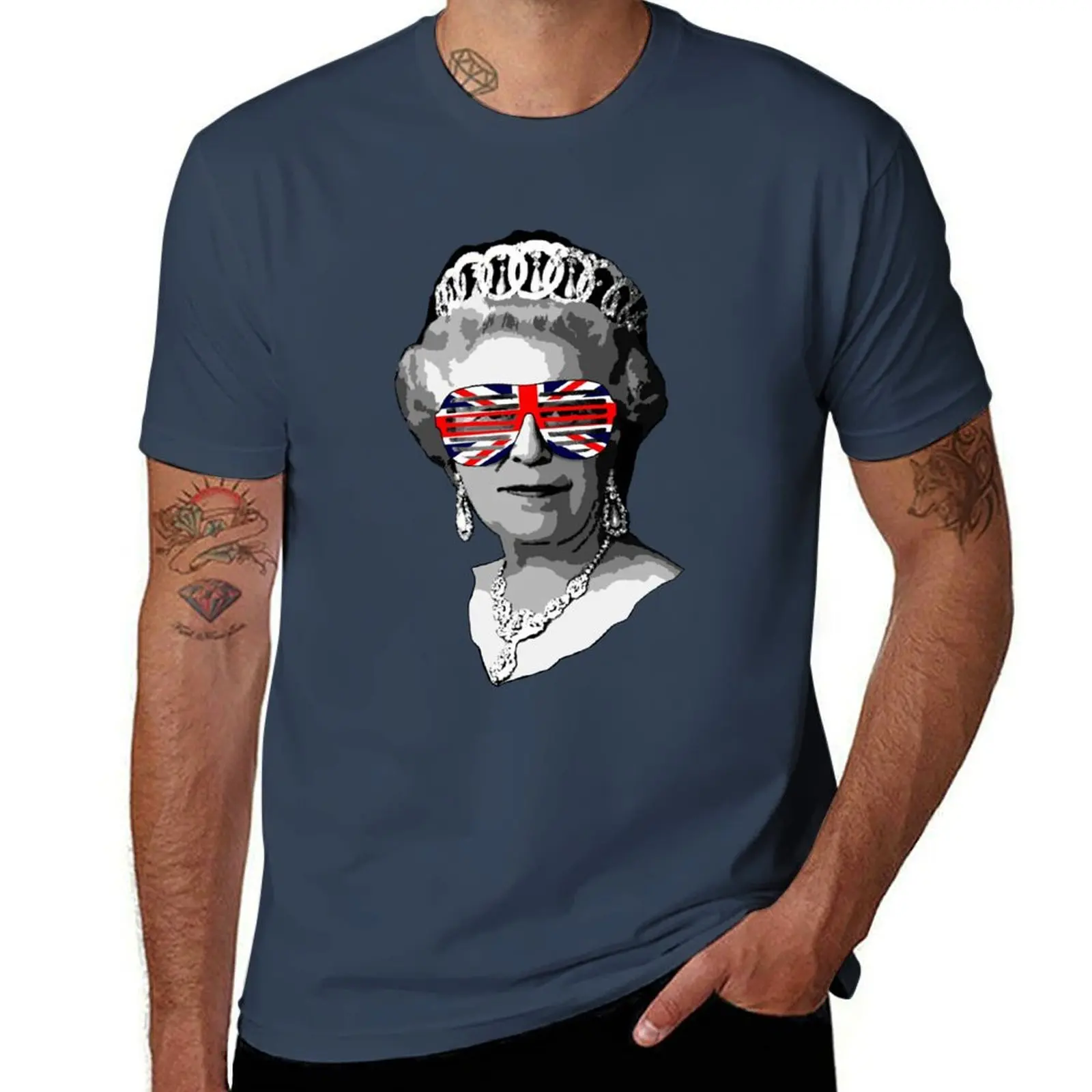 Camiseta de la Reina Isabel, Camiseta de algodón, camisetas 100% para hombre, camiseta para hombre, camiseta de marca de lujo 100% algodón