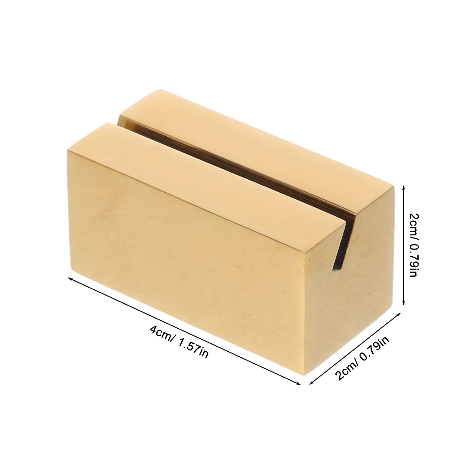 Stainless Steel Table Card Holder Gold Plated Square Desktop Menu Stand Name Card Display Photo Clip for Wedding Business Office