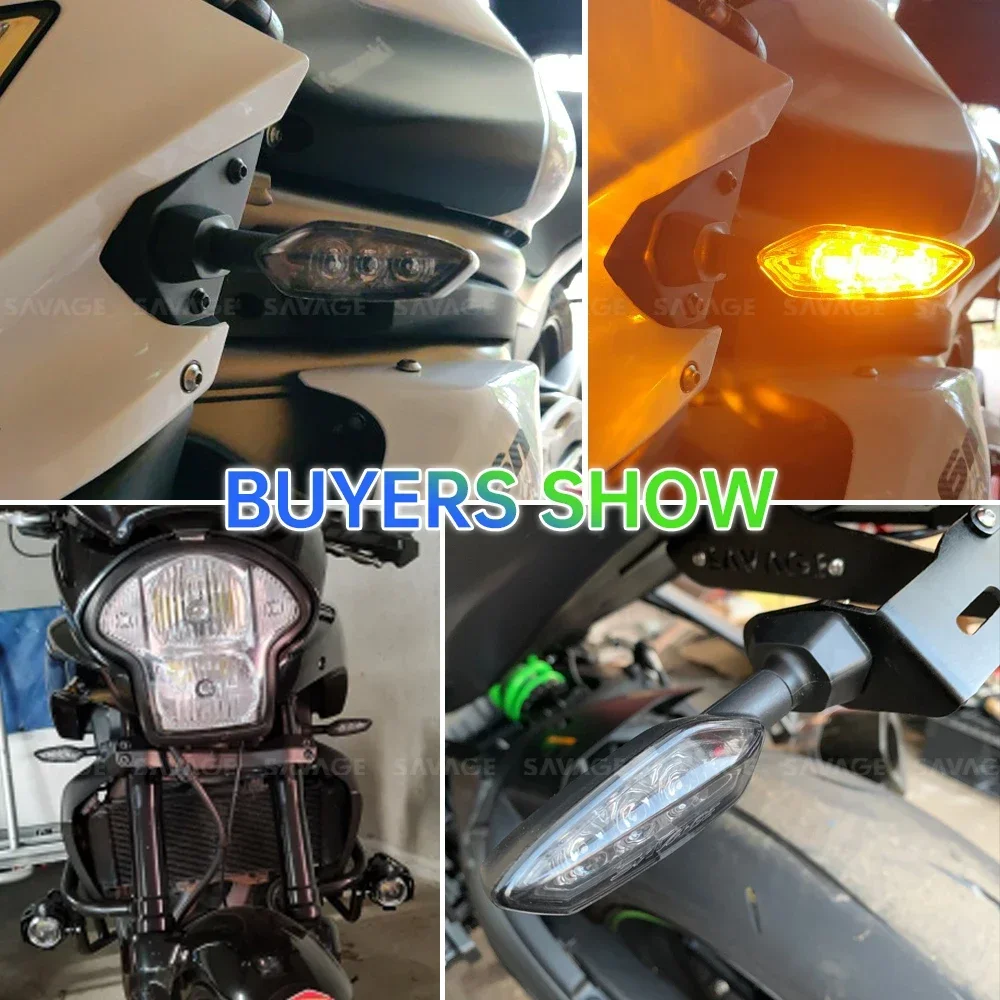 Luz indicadora de señal de giro LED para KAWASAKI Z1000 Z900 Z800 Z750 Z650 Z300 Z400 Z250 Z125 Accesorios de motocicleta Lámpara de luz intermitente