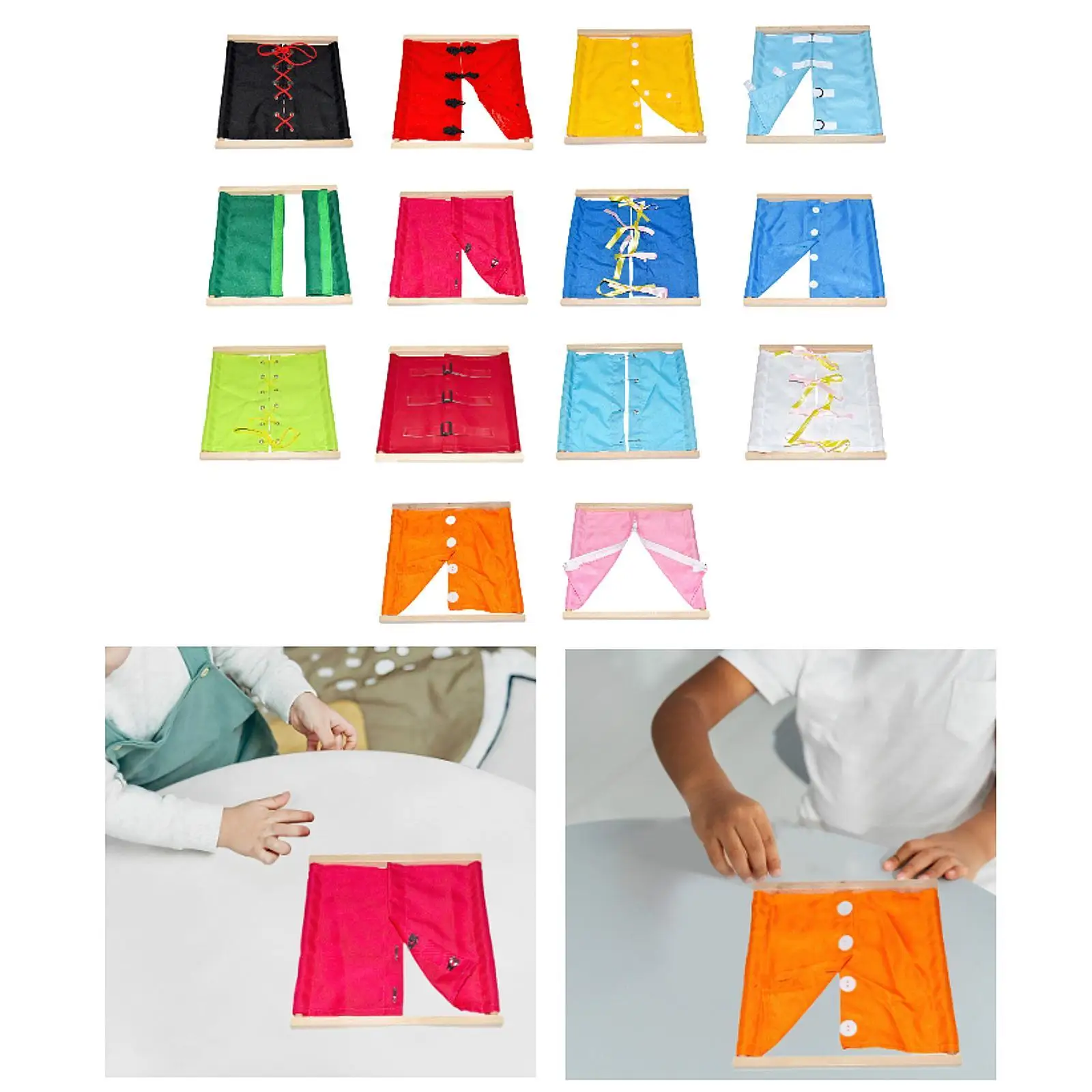 Estante de ropa Montessori, juguete educativo de aprendizaje para niños pequeños