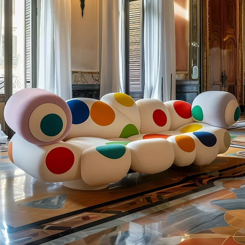 Original Design Memphis Polka Dot Art Sofa Dopamine Creative Furniture