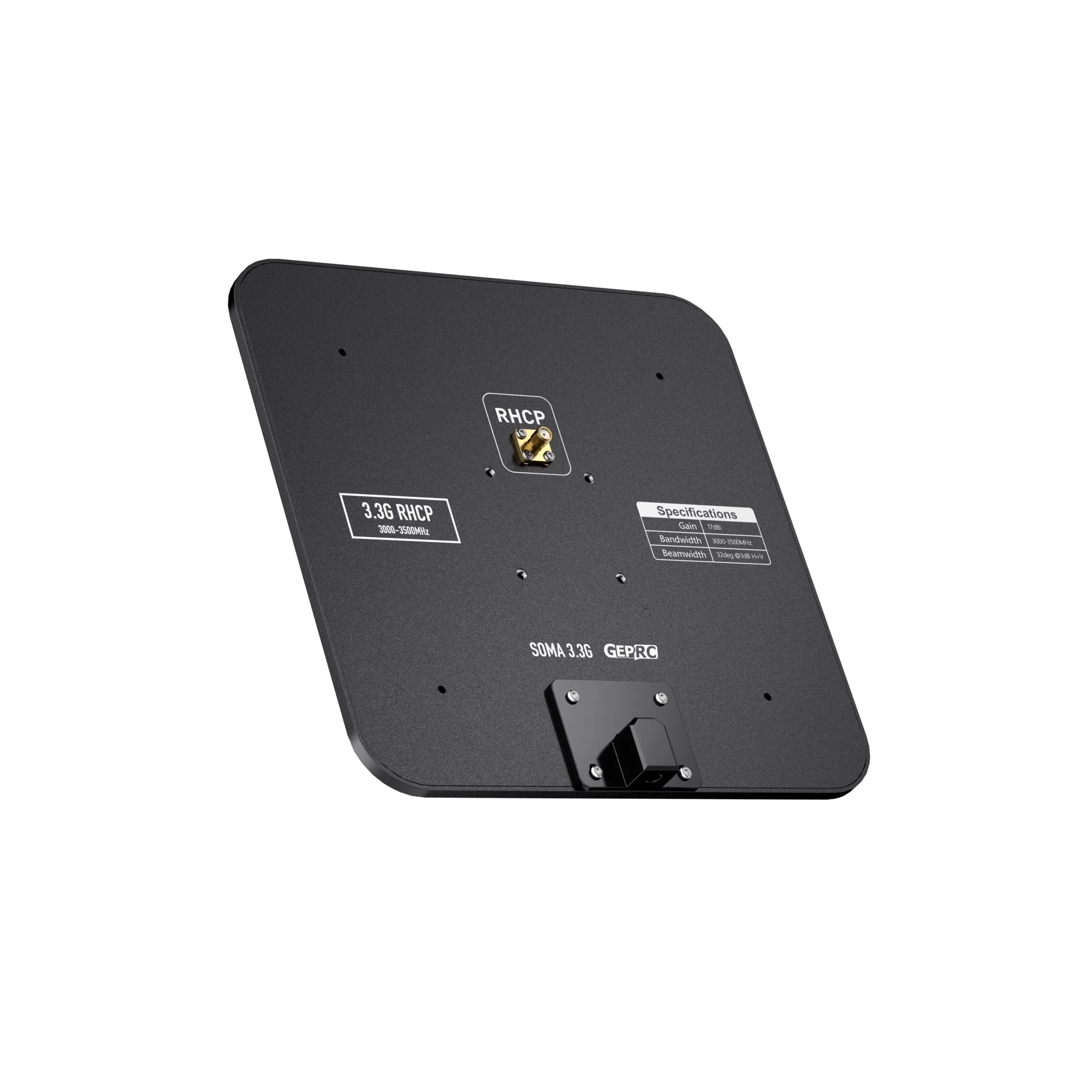 GEPRC SOMA 3.3G Or 5.8G 4.9GHZ-6GHZ Directional Patch Antenna RHCP 17dBi Gain For RC Model / Airplane Parts