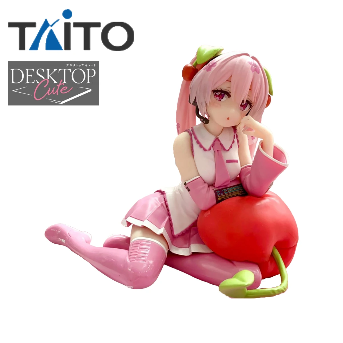 

In Stock Original TAiTO Prepainted Desktop Cute Vocaloid Hatsune Miku Sakura Cherry Cushion Ver. Kawaii Model Decoration Gift
