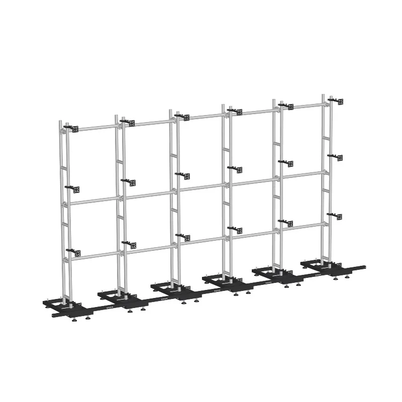 Custom Size Portable Lightweight LED Screen Wall Display Equipment Ground Stand Aluminum Alloy Truss Modular Design for Stage