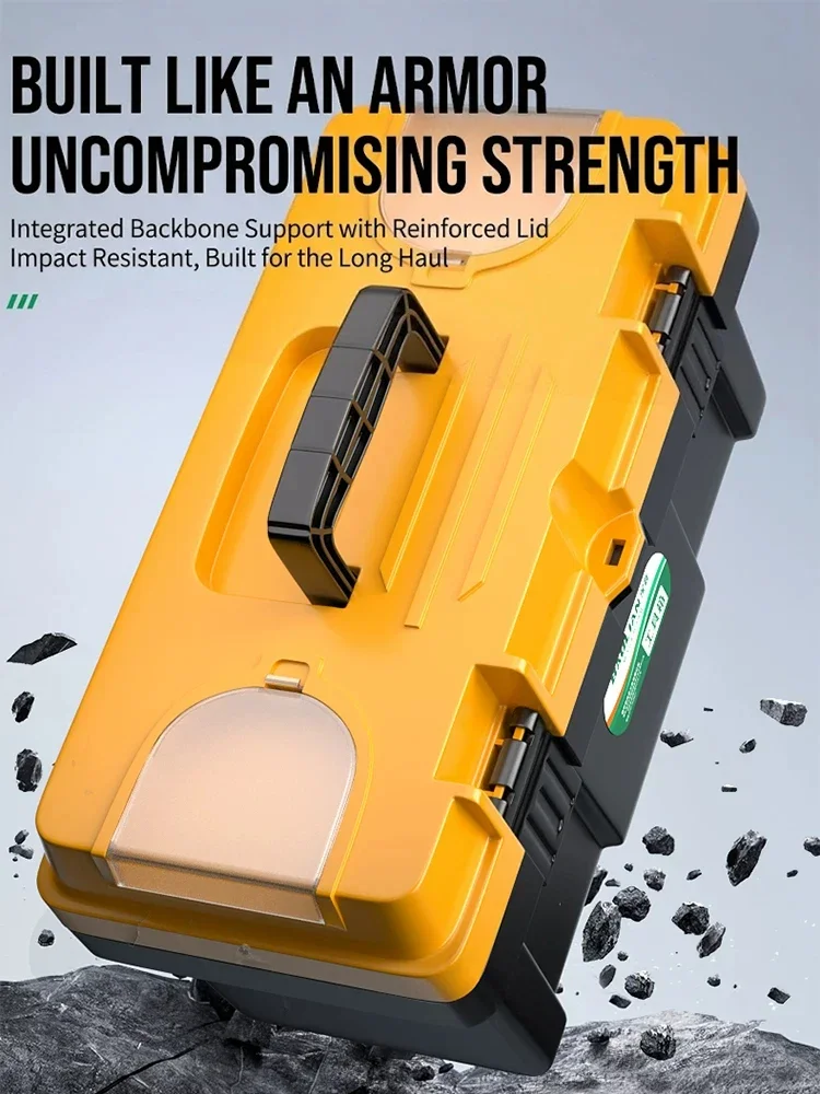 Industrial-Grade Explosion-Proof Toolbox Heavy-Duty Lockable Shatterproof Wear-Resistant 13/17/20 Inch with 100kg Load Capacity