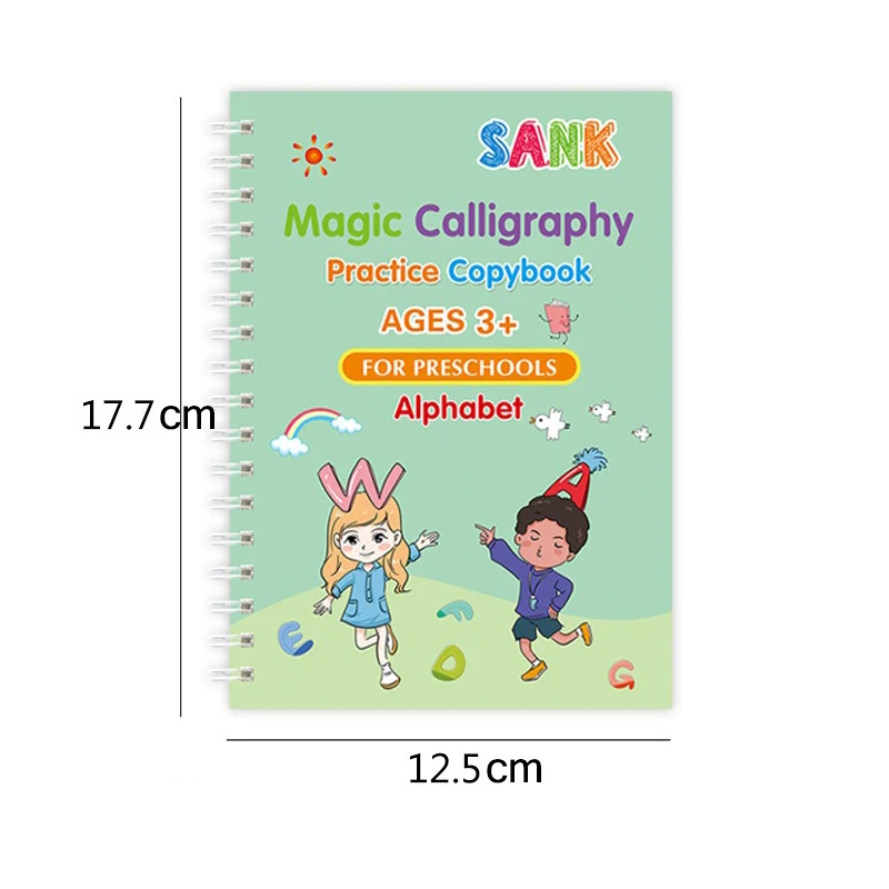 Magic Practice Drawing Copybook ปากกาก่อนวัยเรียนเด็กการประดิษฐ์ตัวอักษรภาษาอังกฤษเช็ดฟรีเด็ก Reusable Writing Book