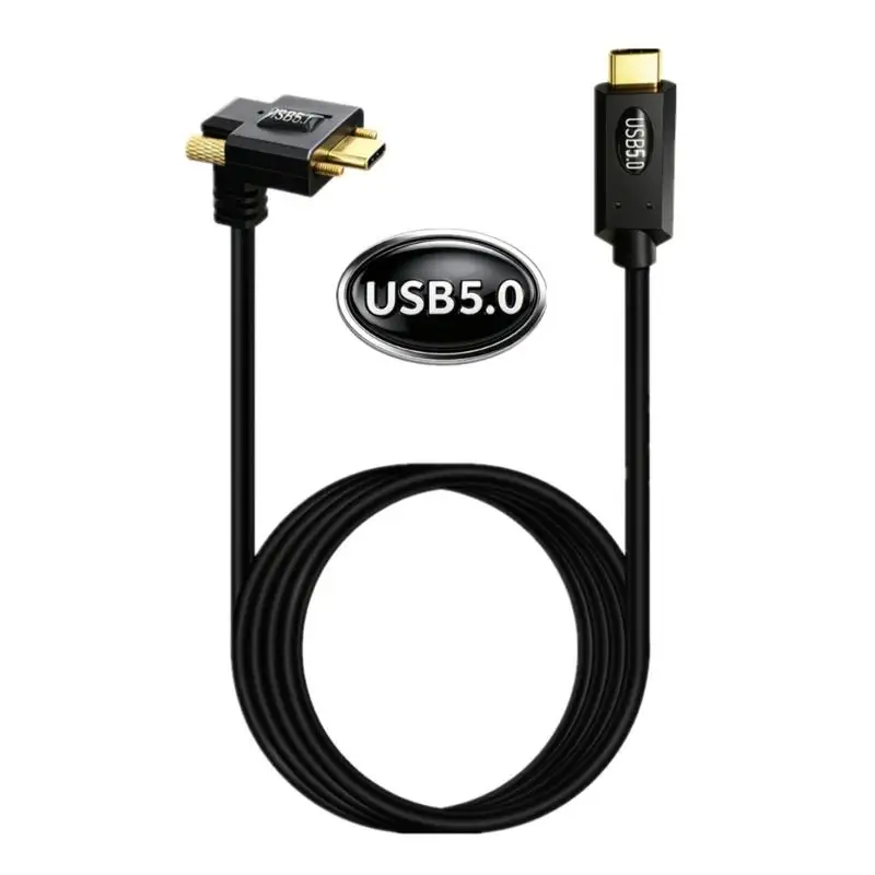 R53C Equipment Side USB C Locking Cable, 1 m Cable for Secure Routing Type C Cord