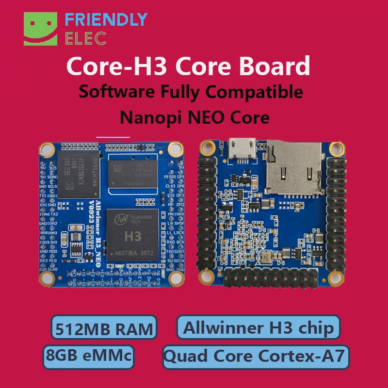 

FriendlyELEC NanoPi NEO Core Fully Compatible, Allwinner H3 NEO Core Board Ubuntu System