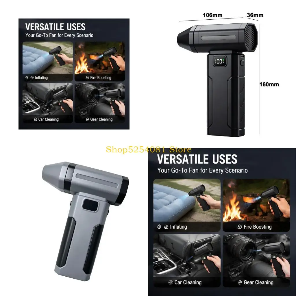 AXYC Handheld Air Blower Rechargeable Cleaning Tool with Digital Battery Display for Car Interior and Home Dust Removal