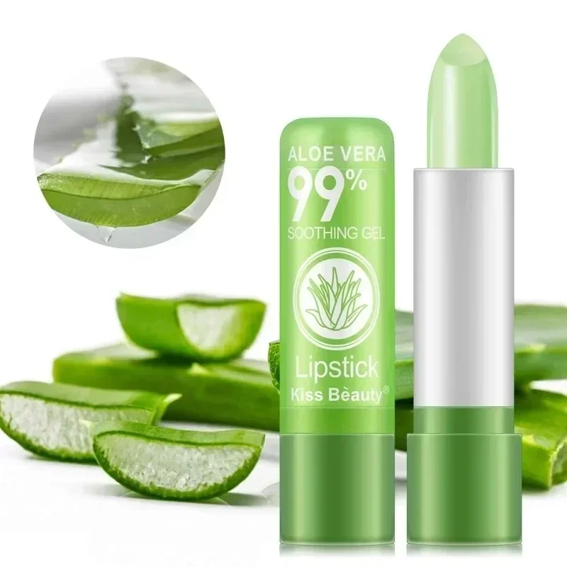 Aloe Vera Lip Balm Set - Moisturizing Long-Lasting Nutritious Magic Temperature Color Change Lipstick Lip Care Gloss