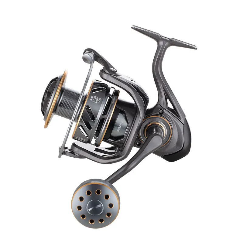 High Quality Full Metal Spinning Reel Right Hand 5.2:1 Gear Ratio 7+1 Bearings for Boat and Sea Trolling Made of Aluminium Alloy