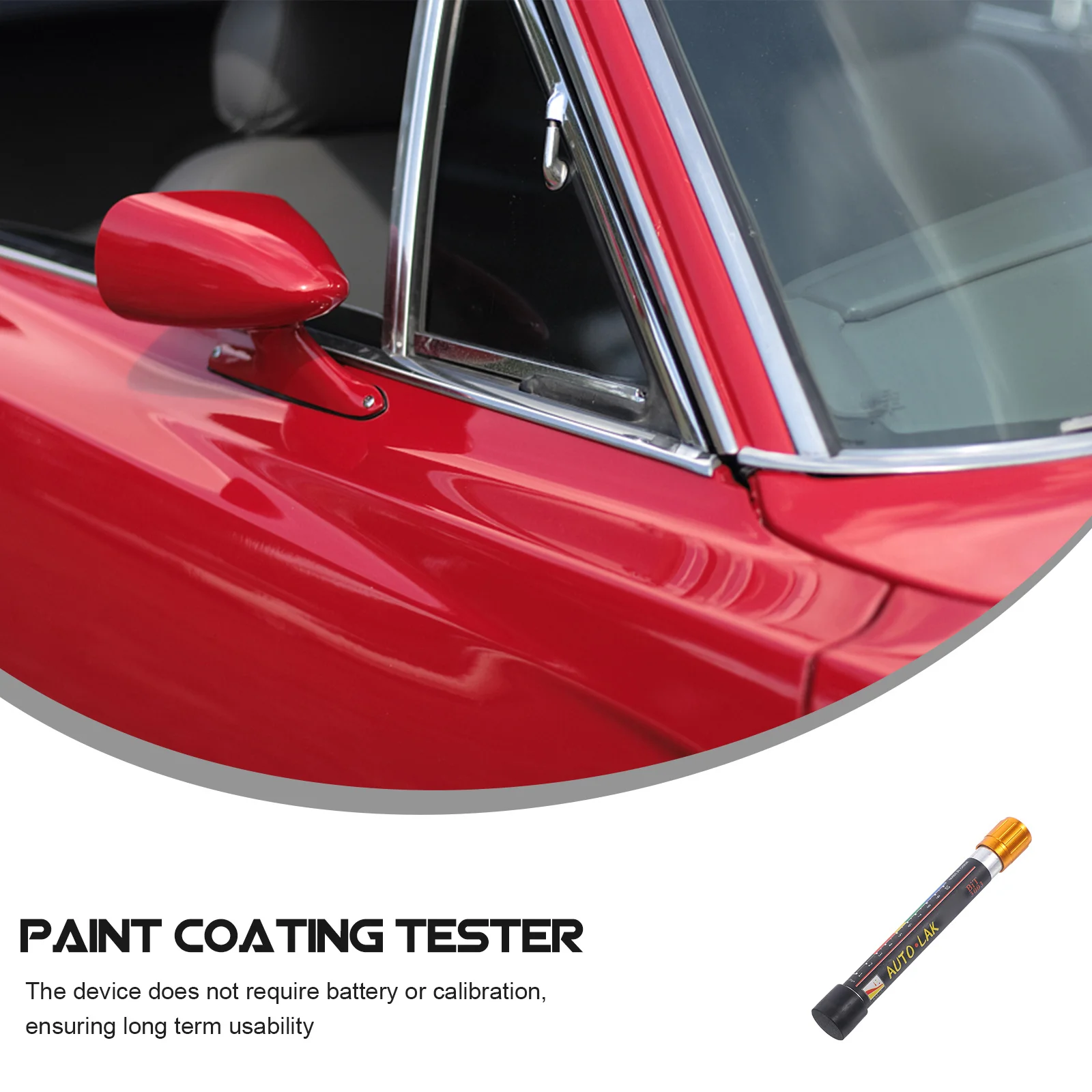 جهاز اختبار طلاء جسم السيارة، أداة تفصيل طرف بلاستيكي للكشف عن السيارات TOPPERFUN #5