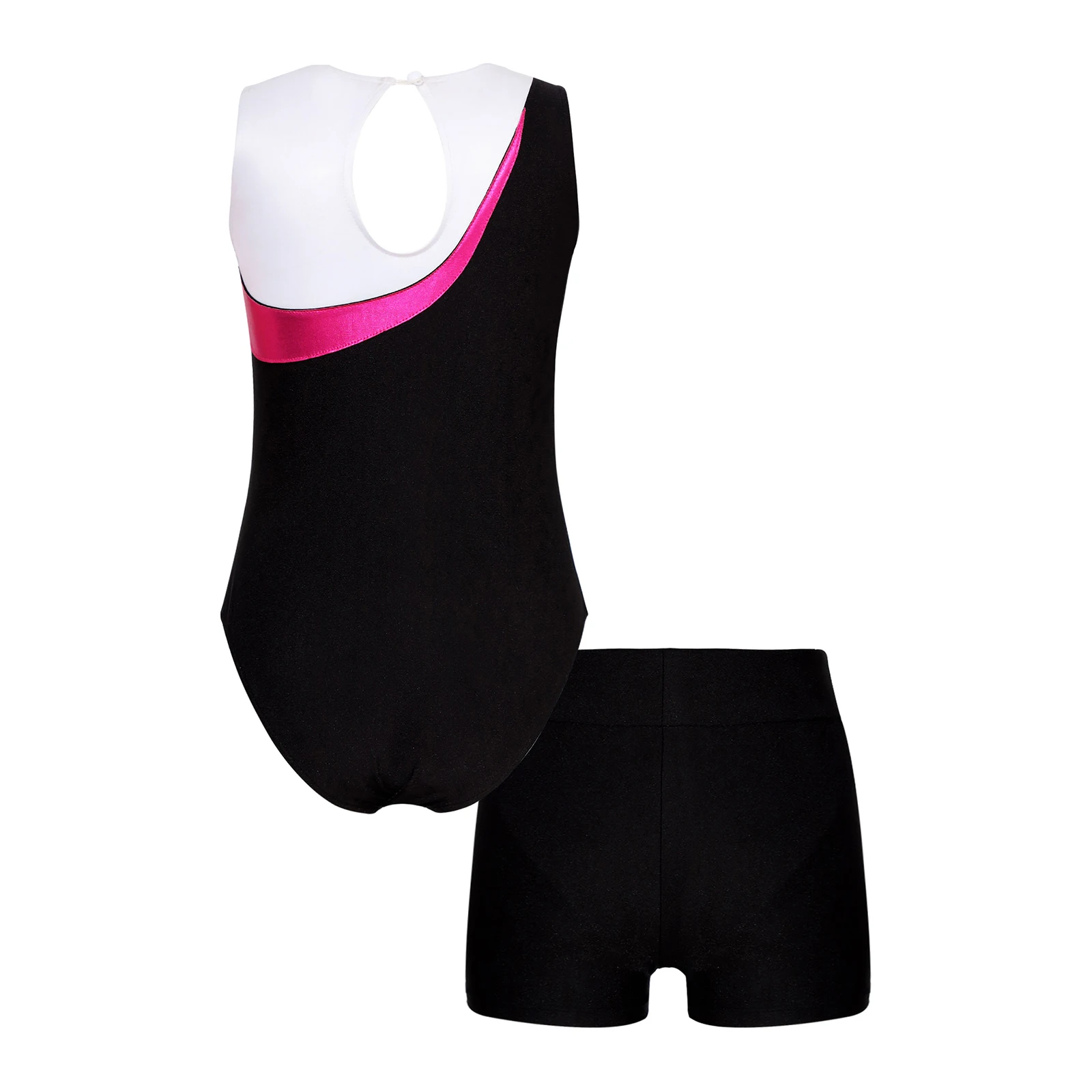 Traje de gimnasia para niñas, traje de baile de Ballet, Jersey de diamantes de imitación brillantes, Ropa de baile, leotardos de baile con espalda