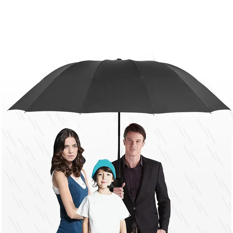 12 Bone Fully Double Bone Folding Umbrella For Sun UV Protection Rain Resistance And Strong Wind Resitance