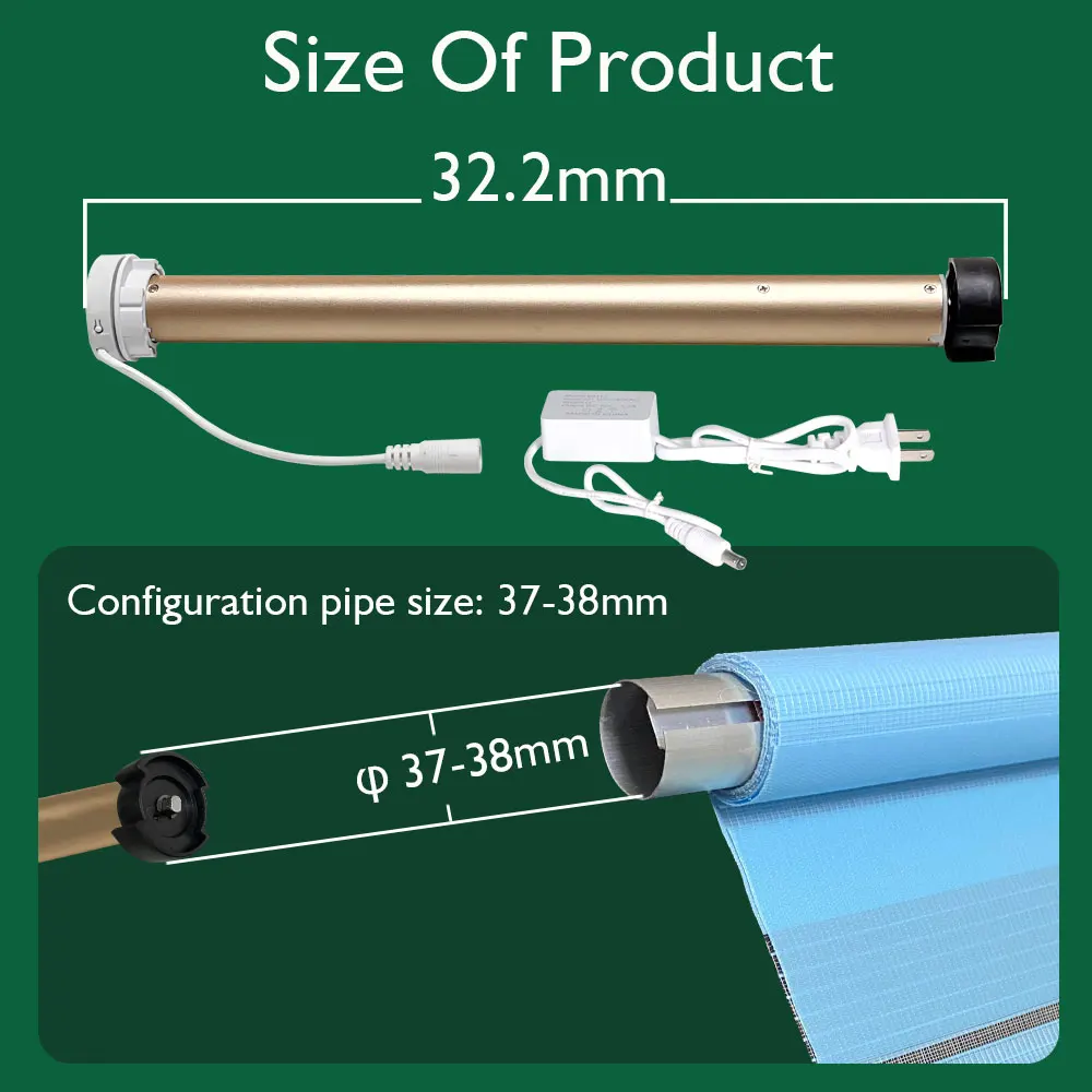 LifeLibero Tuya Wifi Smart Curtains Motor Roller Blinds For 37 38mm Tube Alexa Google Smart Electric Curtain Engine Shutter Rod