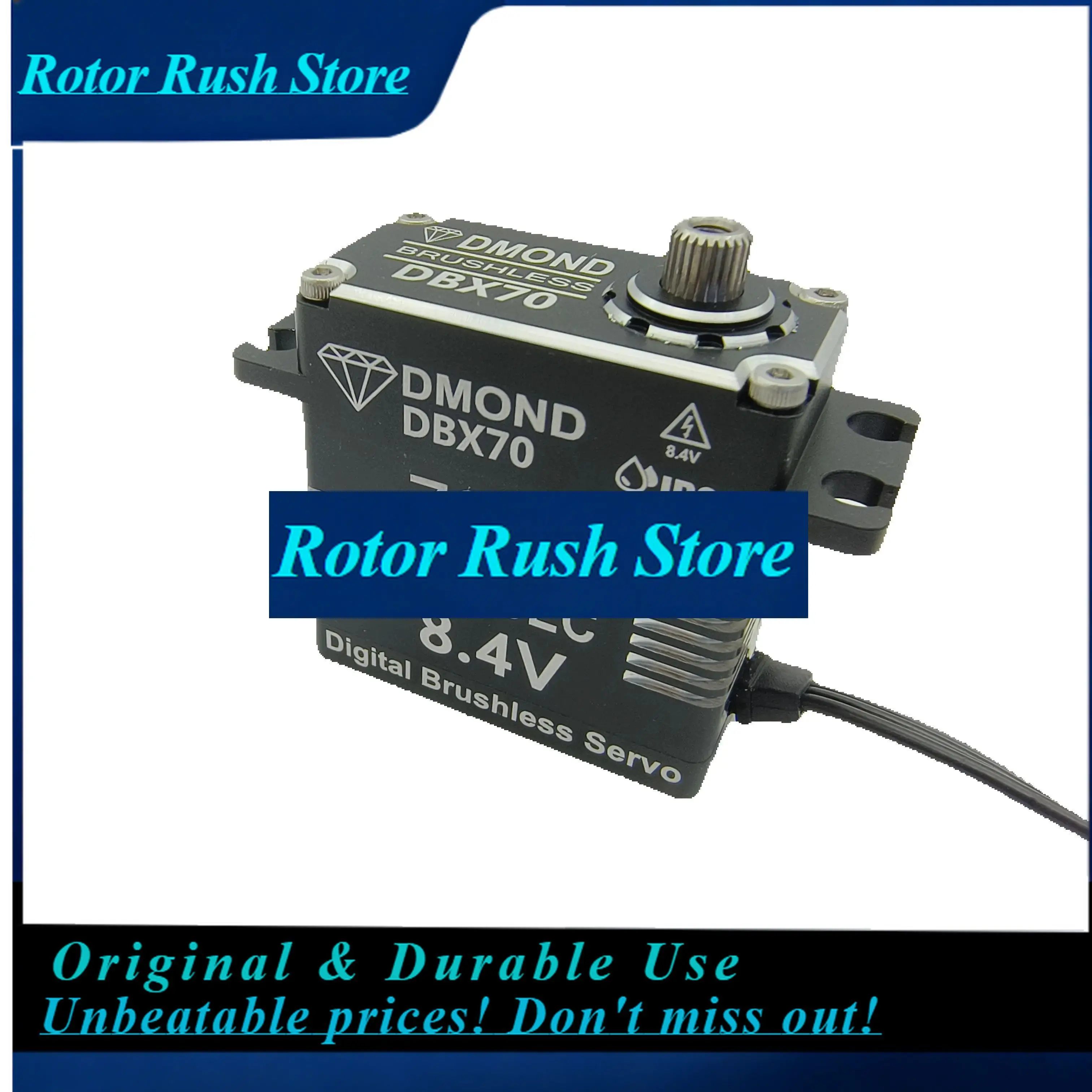Бесщеточный двигатель RoRuSDMOND NB DBX70 70 кг, 0.09 с, 8.4В, IP68, водонепроницаемый, для тяжелых условий эксплуатации, с шестернями из нержавеющей стали, для автомобилей 1/10 и 1/8, на заказ