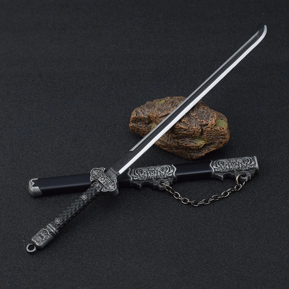 In Stock 22cm Taiping Shengshi Tang Hengdao Sword Peripherals Metal Model Desktop Decoration Birthday Gift Toy Can Be Wholesaled