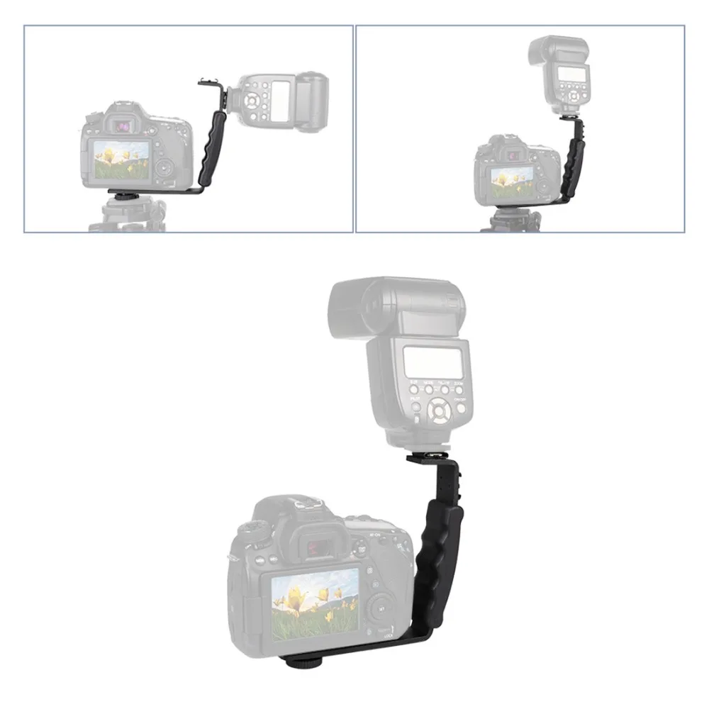 Kameraständer L-förmiger Winkel 2Shoe-Blitzhalterung DV-Halterung Tablett Dual Cold Shoe-Blitzhalterung für OSMO Mobile 3/4 Handheld Gimbal – Detail 5
