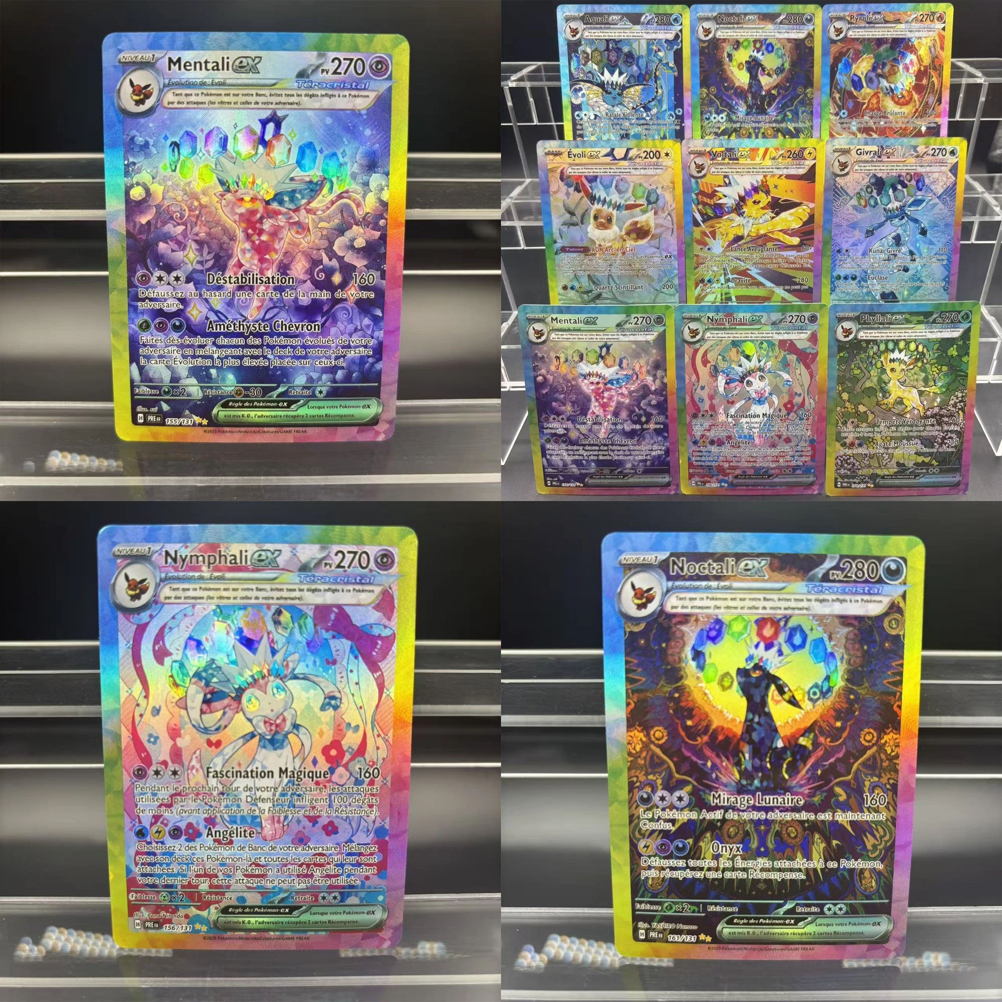 

Diy Self Made 9 шт./компл. PTCG французская версия Eeveelution Umbreon Sylveon флэш-карта классические аниме коллекционные карты подарочные игрушки