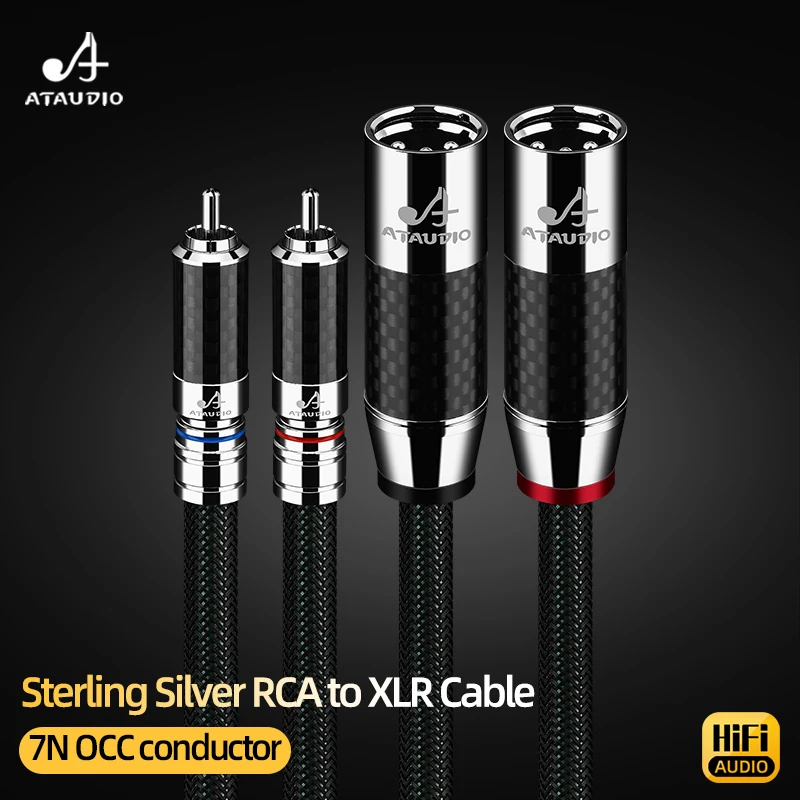 ATAUDIO RCA to XLR Audio Cable High purity OCC RCA to Balanced Signal Cable RCA to XLR Audio Cable