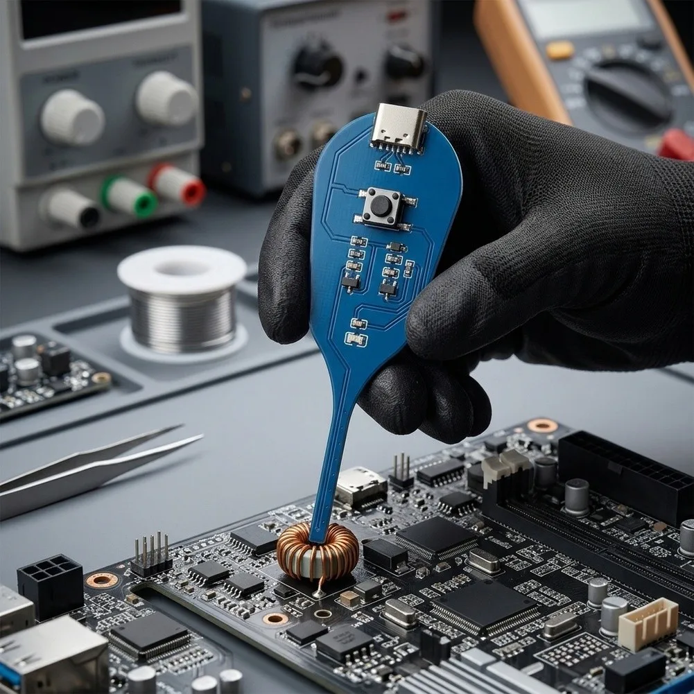 1pc Non-contact For Type-c Electromagnetic Induction Inductance Tester For PCB Coils For Inductors For Rapid Circuit Repairs