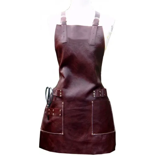 Medusa Forma Leather Bib Apron Master Chef-Barista-Cook-Barber-Tattoo-Kitchen-Chef Waiter claret apron