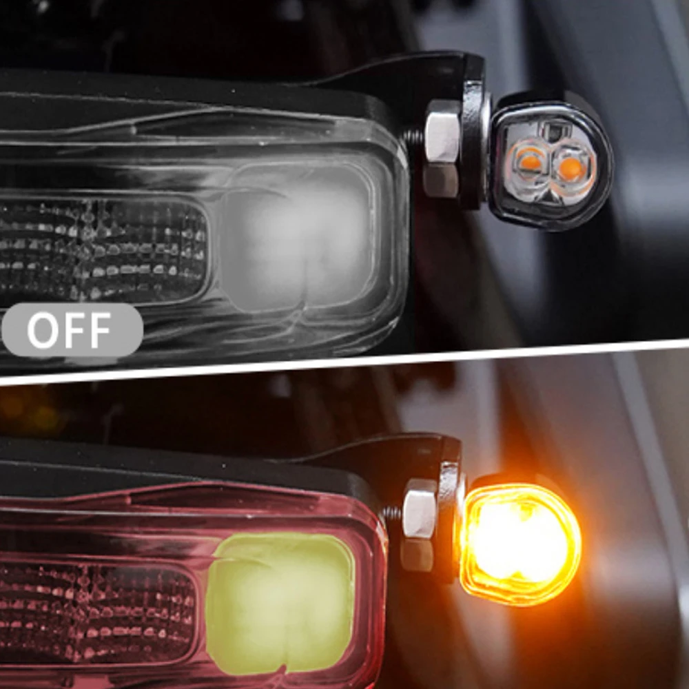 8mm Mini Motorcycle Led Turn Signal Indicators Blinker Lights Amber Flasher Signal Lamp Intermitentes Moto 12V For Cafe Racer