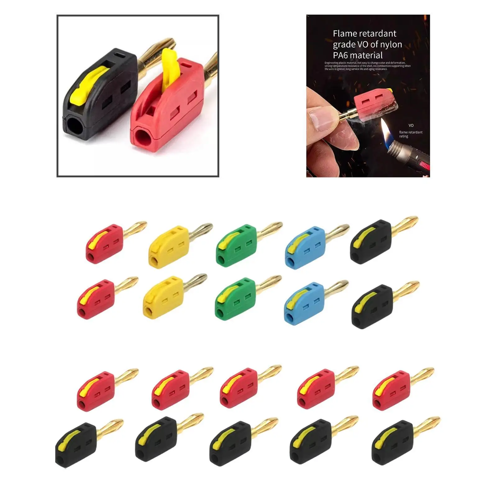 10x 4mm Banana Plug Premium Professional Spare Parts Banana Connector