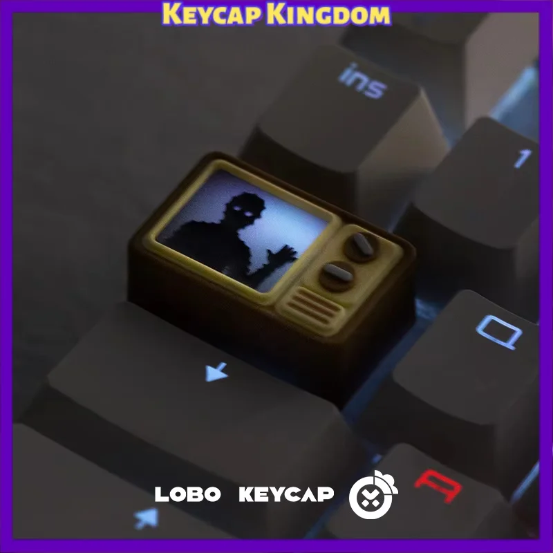 Translucent TV Set Personalized Keycaps Mechanical Keyboard Resin DIY Cute Keycaps PCGaming Keyboard Accessories Collect Gifts - view 2