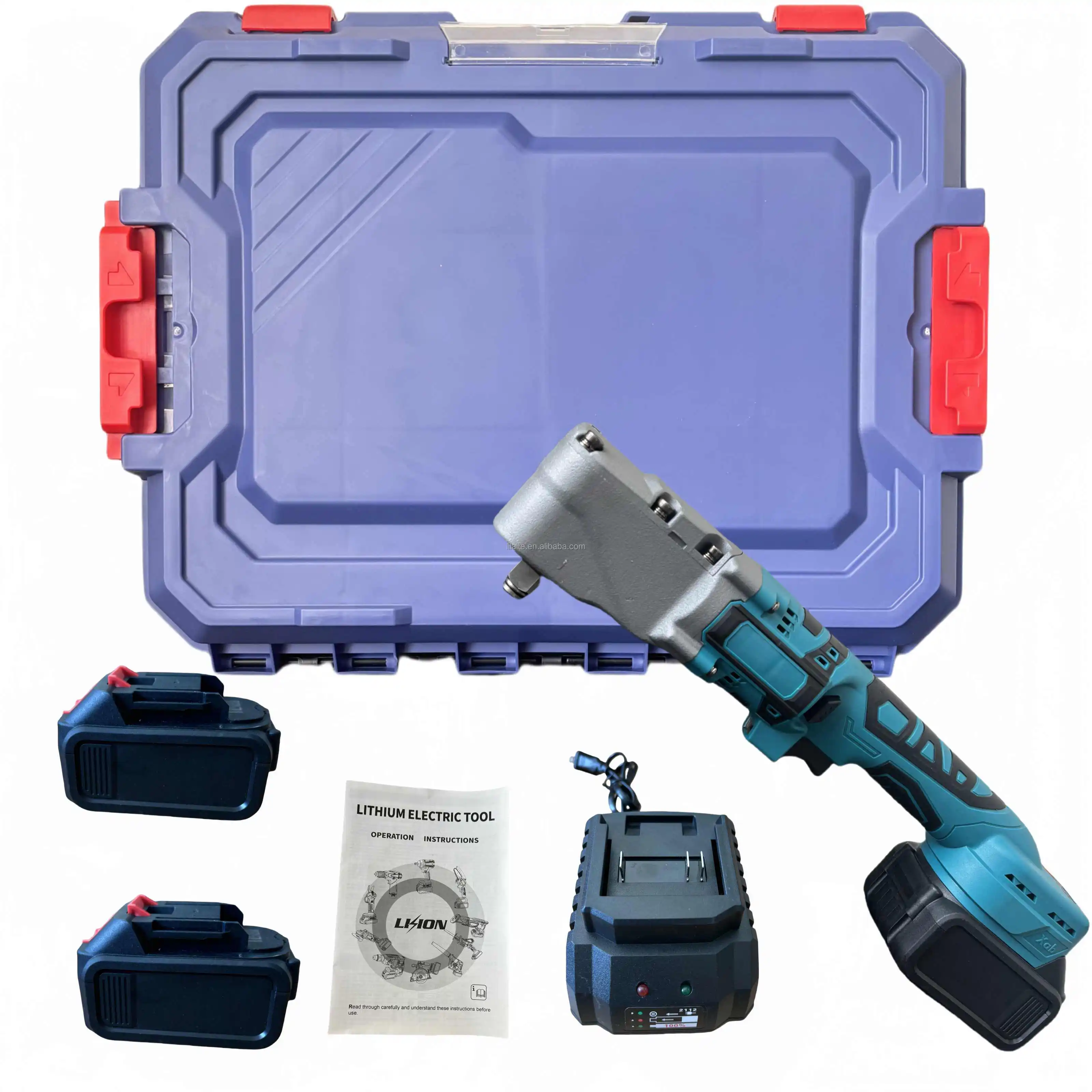 

1/2 Inch Right Angle Wireless Impact Wrench 550Nm Electric Power Tool Set OEM/ODM Electric Impact Wrench