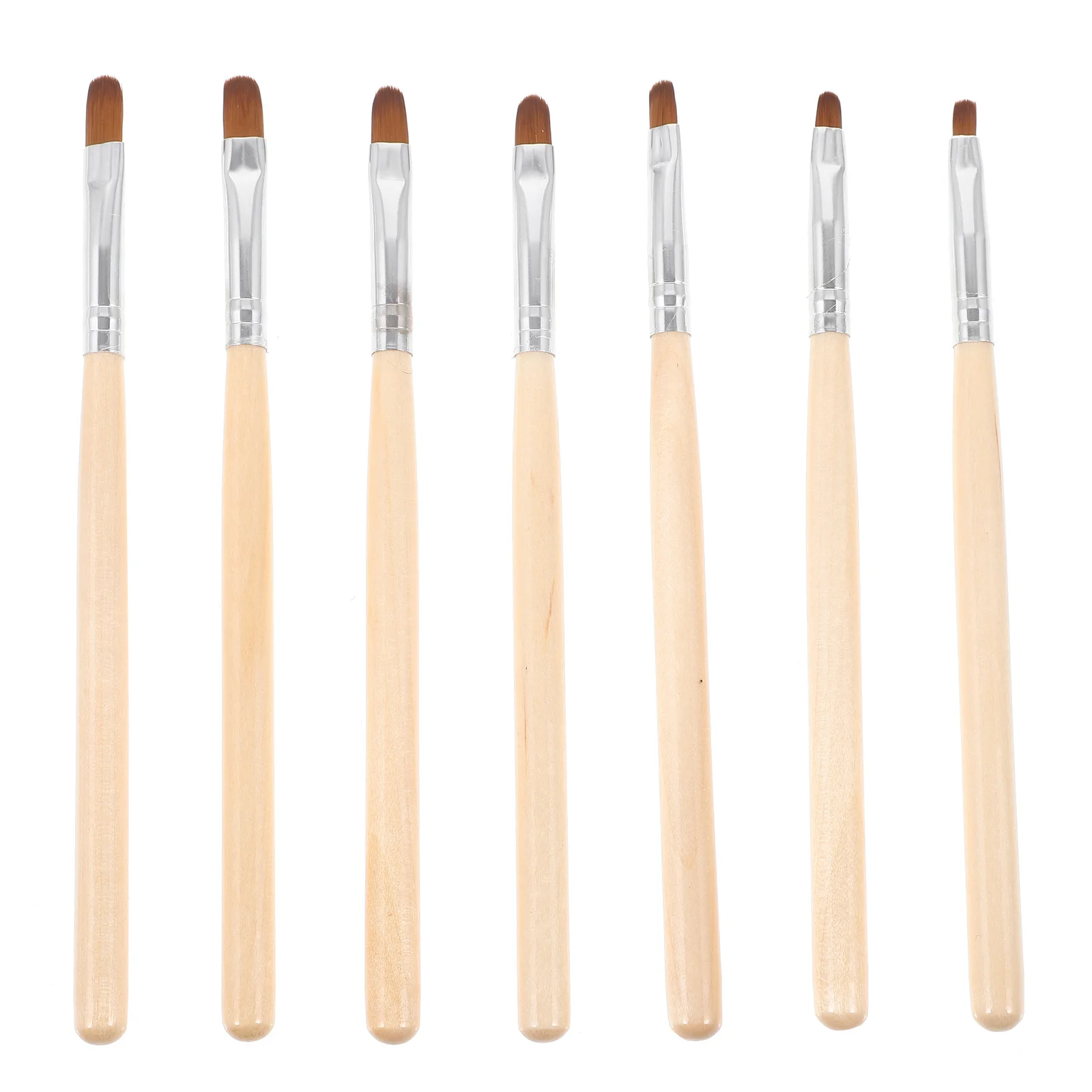 7 قطعة فرش فنية للأظافر شعيرات ناعمة مقاومة مزيل طلاء الأظافر خفيفة الوزن محمولة أنيقة مقاومة للاهتراء وقت خدمة طويل للأظافر