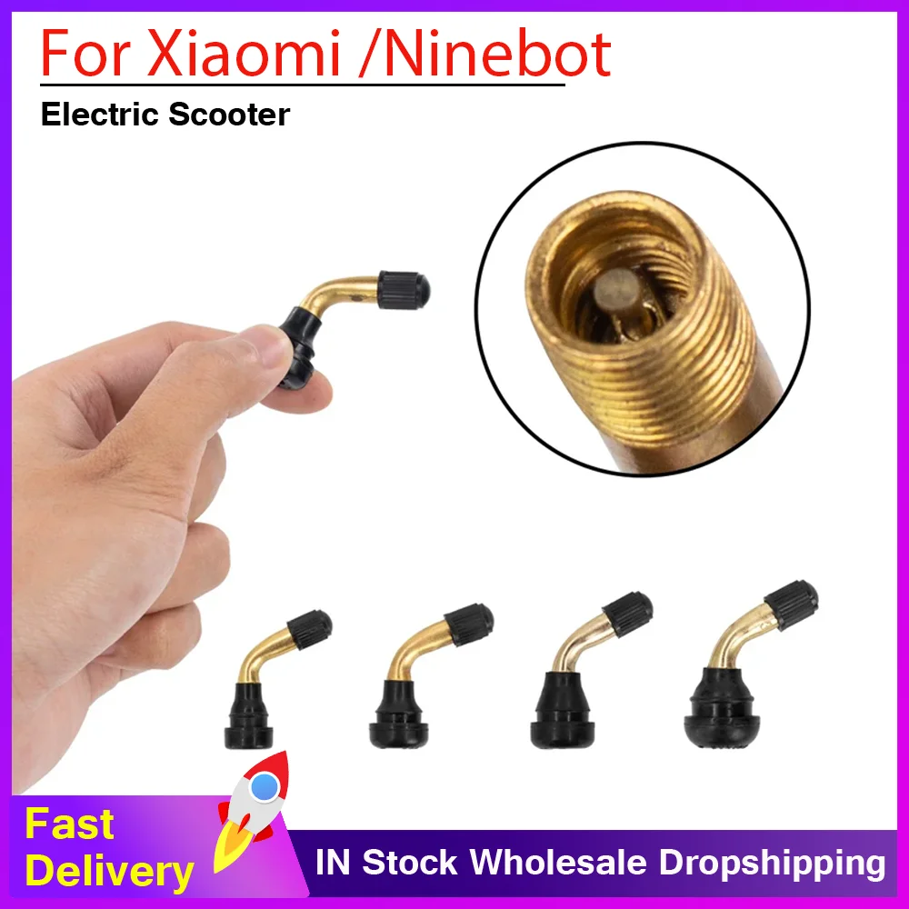

50PCS PVR40 PVR50 Snap-in Rubber Base Tire Valve Stems Tubeless Tire Extension for Xiaomi M365 PRO 1S for Ninebot G30