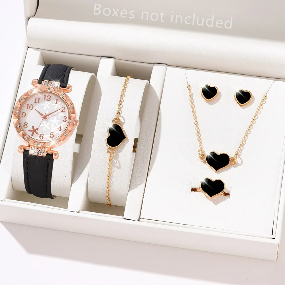 

Женские кварцевые часы со стразами и бриллиантами, циферблат в виде морской звезды, кожаный ремешок, кварцевые наручные часы, набор электронных часов, браслет