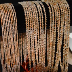 Natural Citrine Faceted Round / Cube Beads 2mm,3mm,4mm,For Jewelry Making DIY Bracelets Necklace Strand Woman Gift