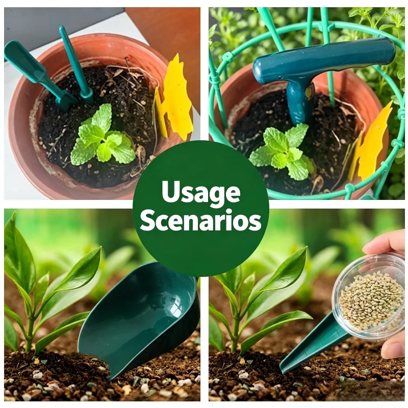 Plastic Garden Dibber Hole Puncher Seed Sowing Transplanting Hole Digger Hand Held Gardening Planting Tool