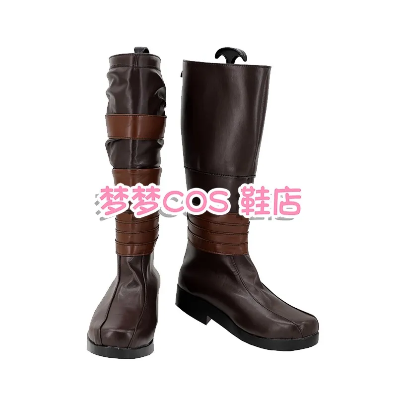 Din Djarin Cosplay Shoes Boots Fantasy Battle Adult Men Halloween Christmas Party Disguise Roleplay Shoes