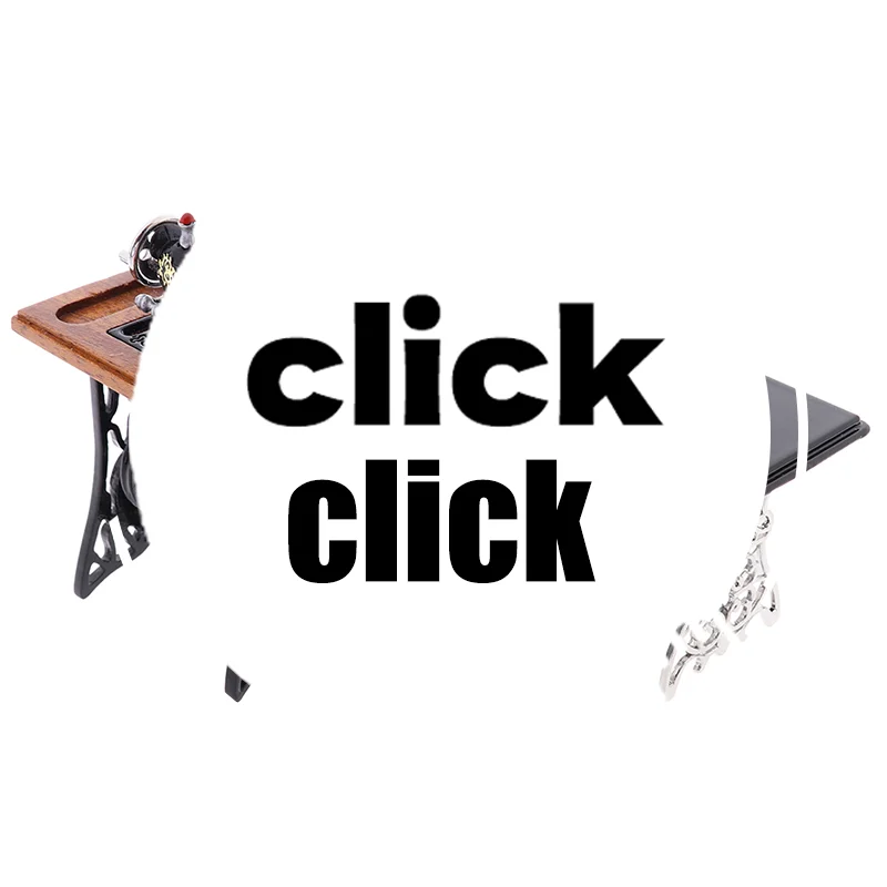 Mini macchina da cucire per mobili per casa delle bambole 1:12 con forbici per l'arredamento della casa delle bambole