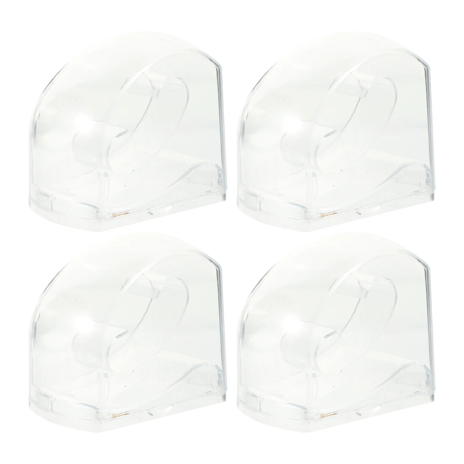 

4Pcs Plastic Watch Case Transparent Display Box Durable Elegant Organizer for Watches Jewelry Home Travel Watch Box