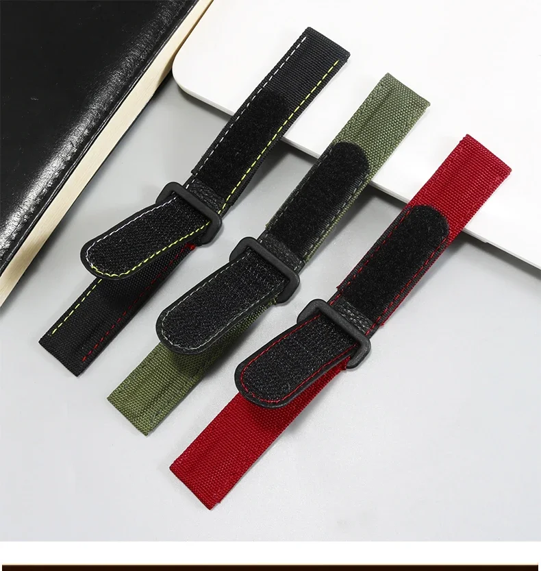 20 mm 21 mm Klettverschluss Canvas Uhrenarmband männlich für Rolex Daytona Omega Seahorse Rudder Bay Seiko Nylon-Uhrenarmband – Detail 12
